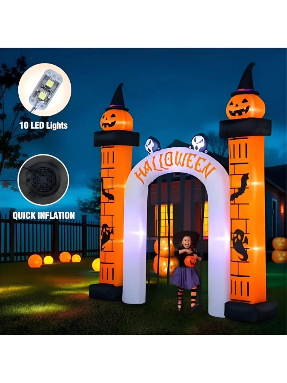 11 FT(H) x 10 FT(L) Giant Halloween Inflatables Archway, Halloween Inflatable,